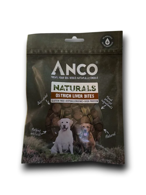 Anco Ostrich Liver Bites 100g