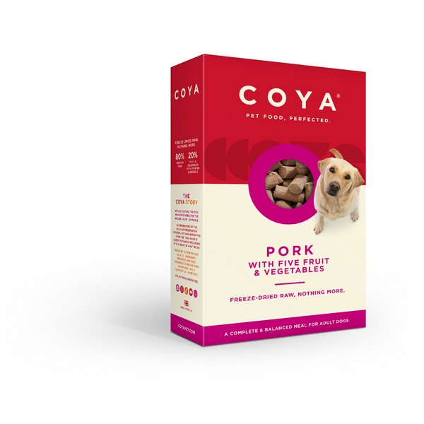 COYA Freeze Dried Raw Dog Food Pork with Fruit & Vegetables