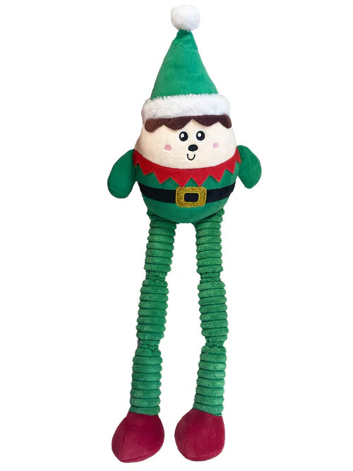 Happy Pet Christmas Squeaky Long Legs Dog Toy