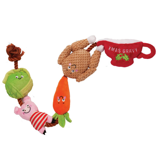 Happy Pet Christmas Dinner Rope Toy