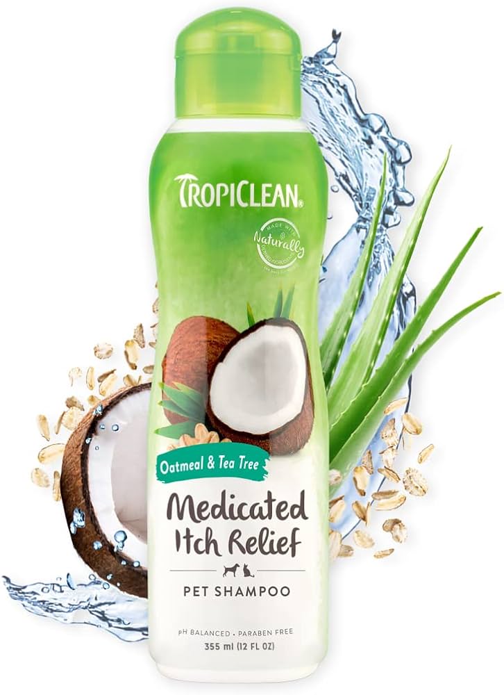 Tropiclean Medicated Itch Relief Oatmeal & Tea Tree Shampoo 355Ml