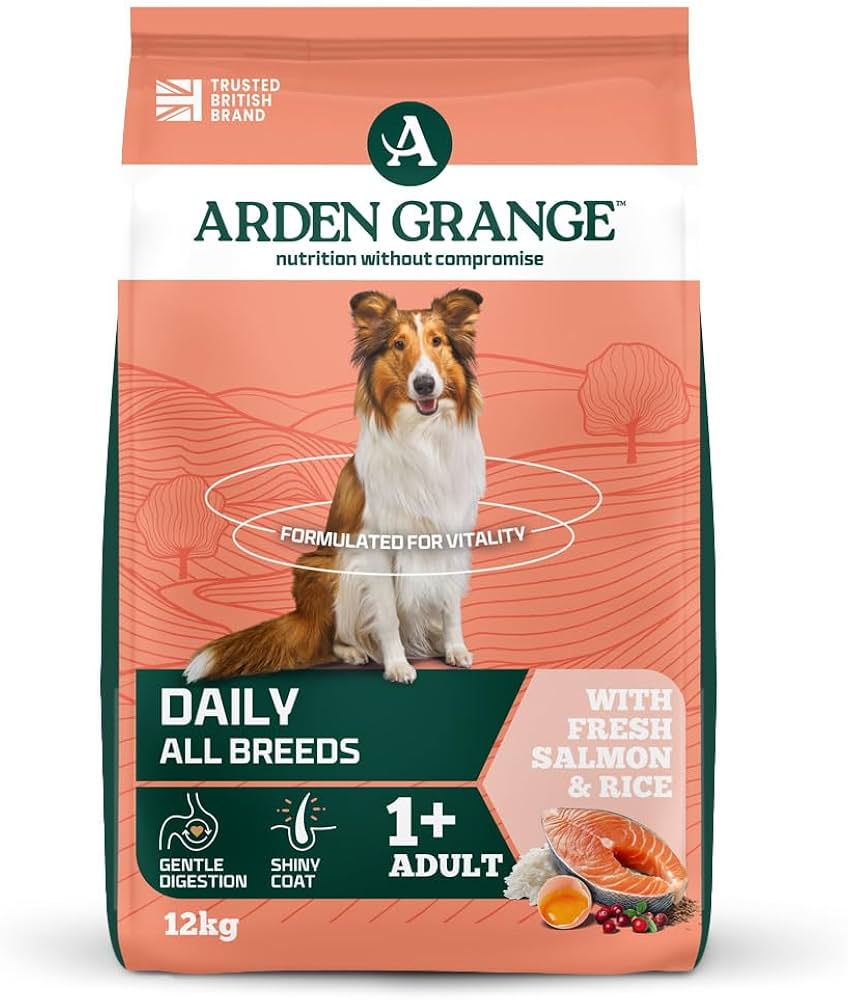 Arden Grange 2 x 12kg 2 Bag Deal Adult Dog Food Fresh Salmon & Rice