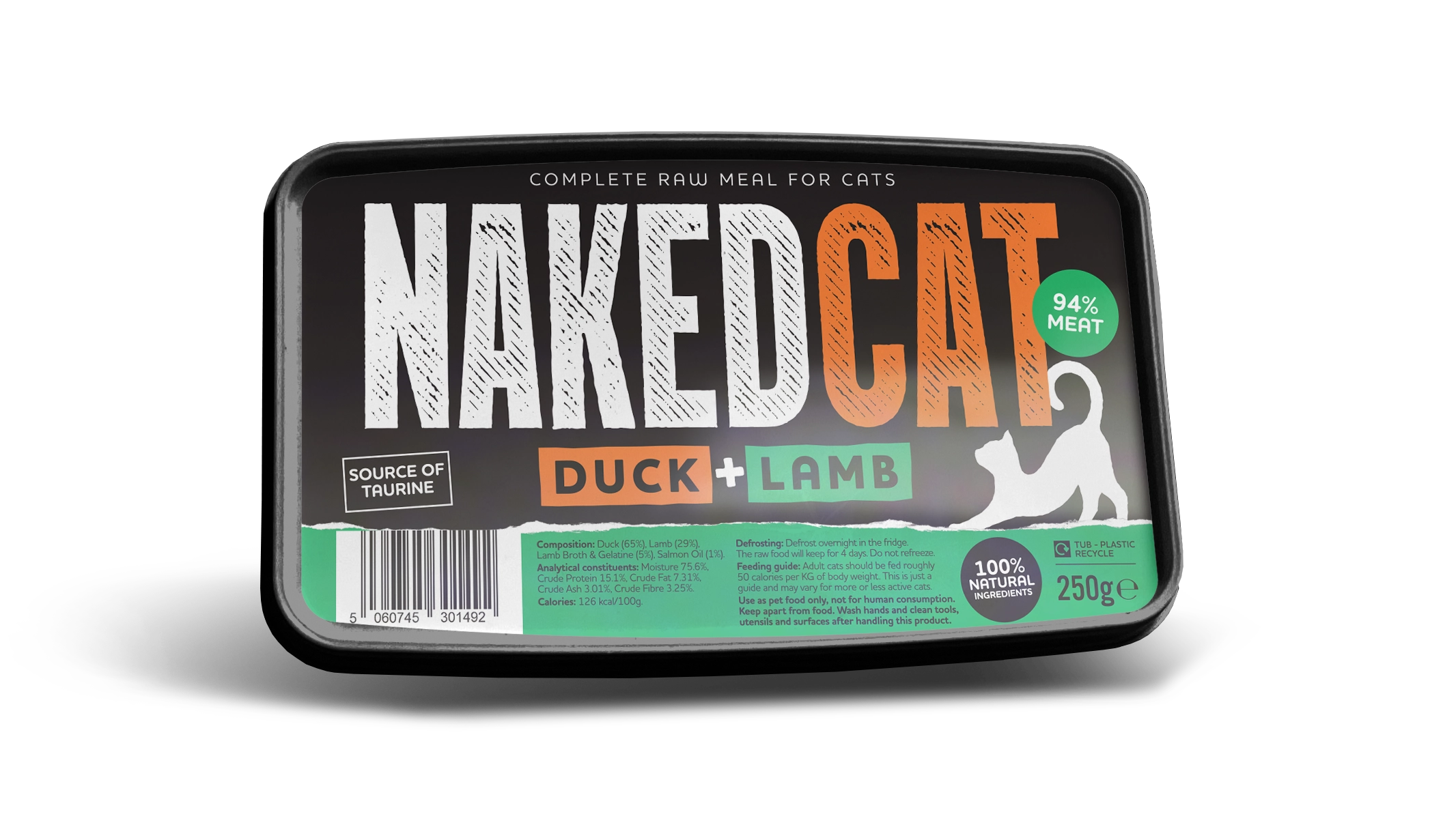 Naked Raw Cat Food Duck & Lamb