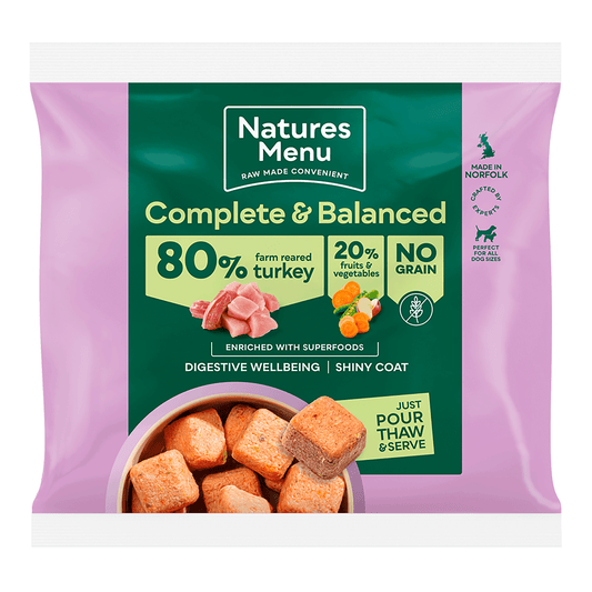 Natures Menu 80/20Farm Reared Turkey Nuggets 1kg