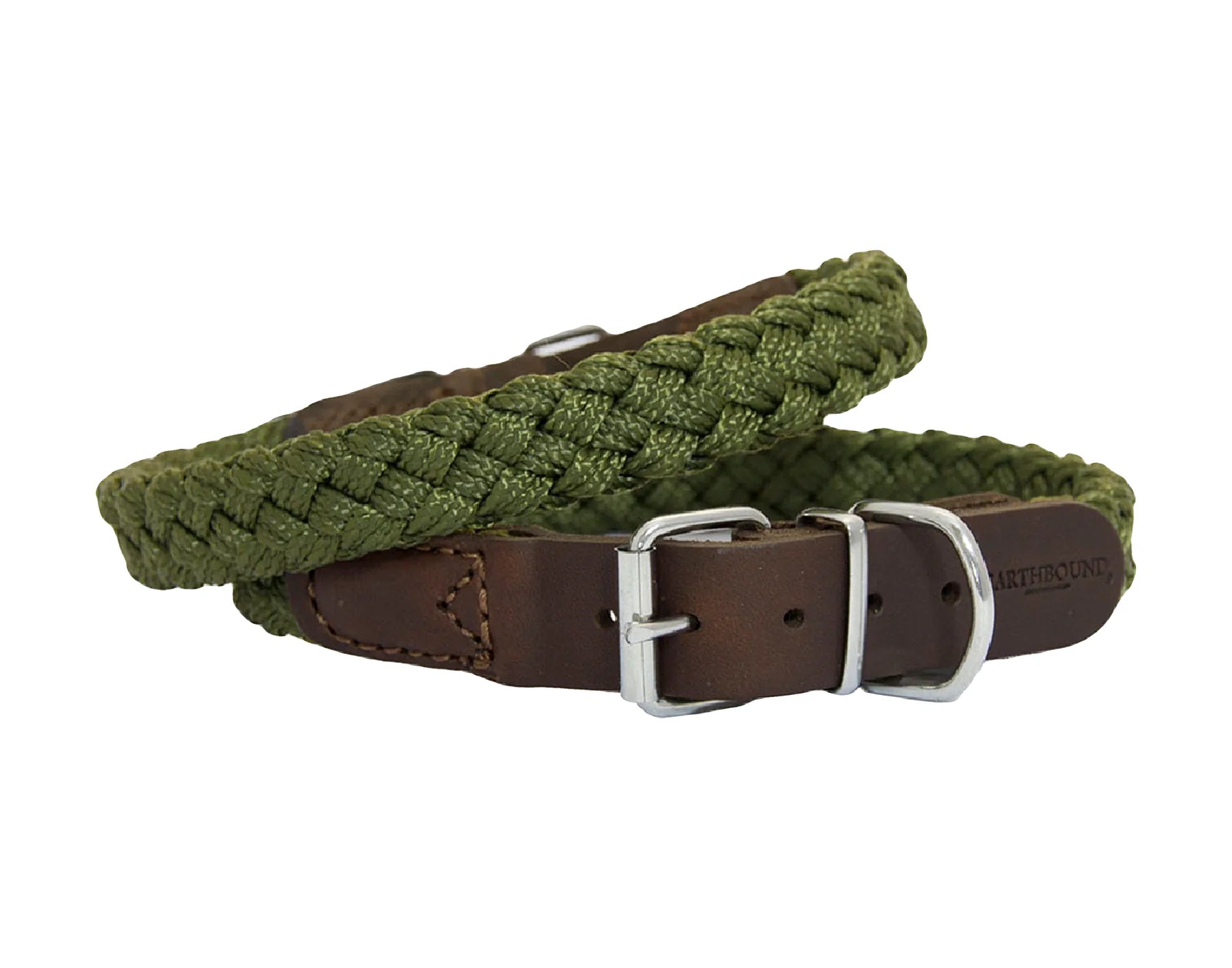 Earthbound Braided Nylon Leather Collar