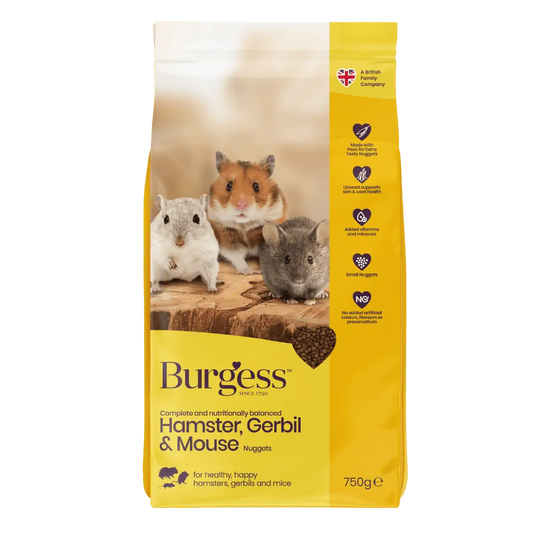 Burgess Hamster, Gerbil & Mouse complete nuggets 750g