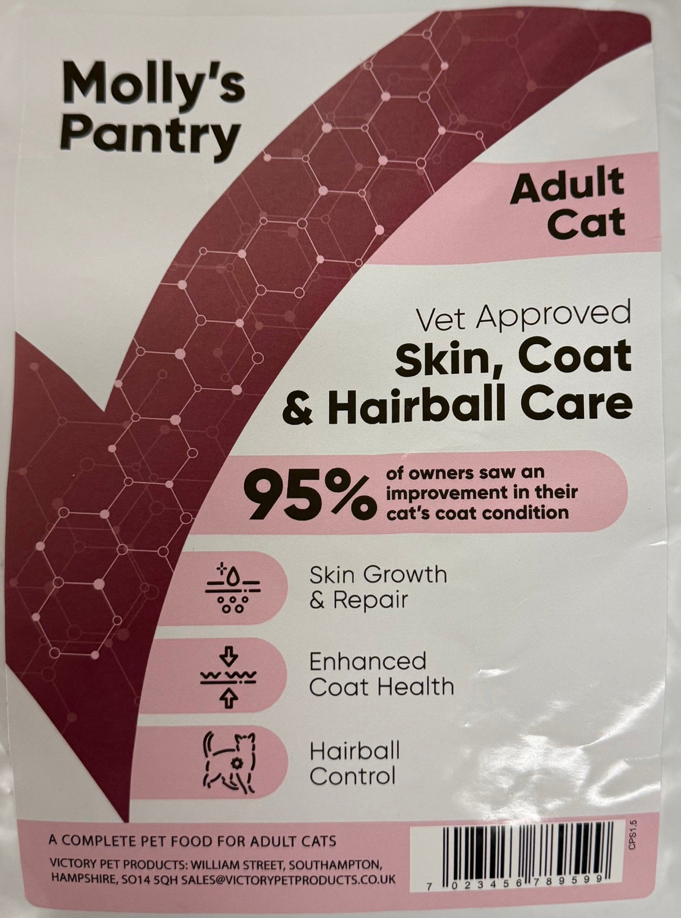 Molly's Pantry Adult Cat Skin, Coat & Hairball