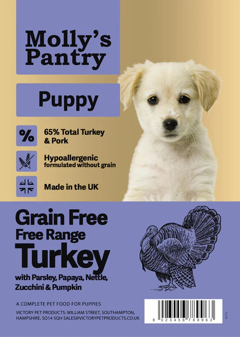 Molly's Pantry 65% Puppy Turkey & Pork Kibble