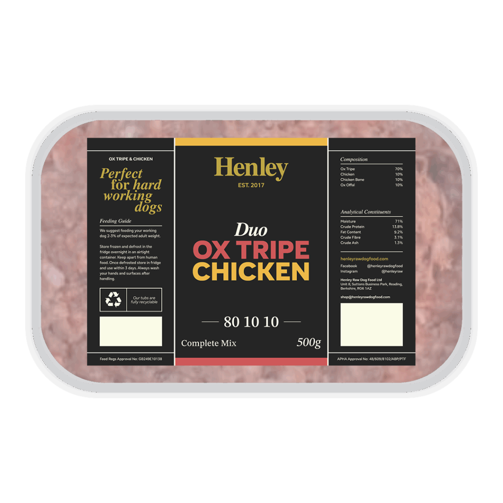 Henley Raw Ox Tripe & Chicken 500g
