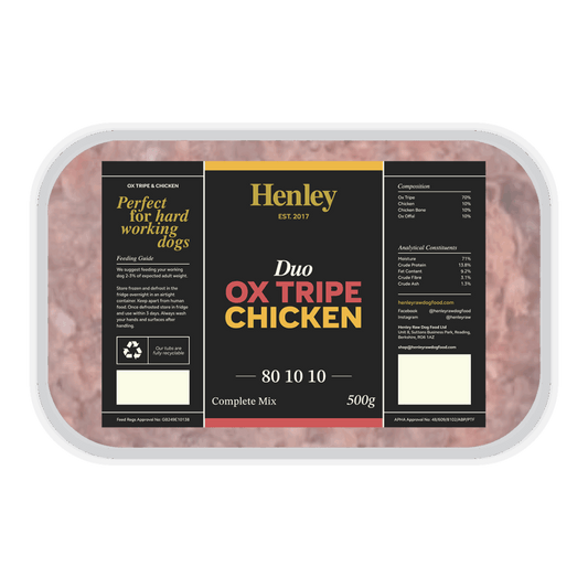 Henley Raw Ox Tripe & Chicken 500g