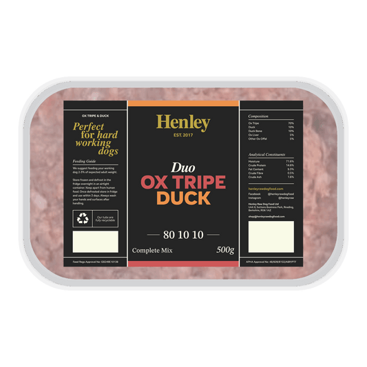 Henley Raw Ox Tripe & Duck 500g