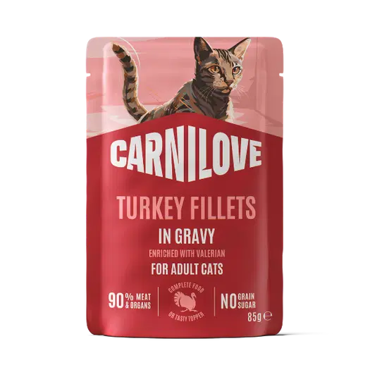 Carnilove Cat Pouches Turkey with Valerian 85g