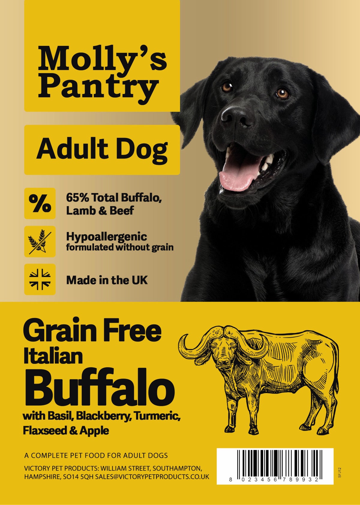Molly's Pantry 65% Italian Buffalo Kibble