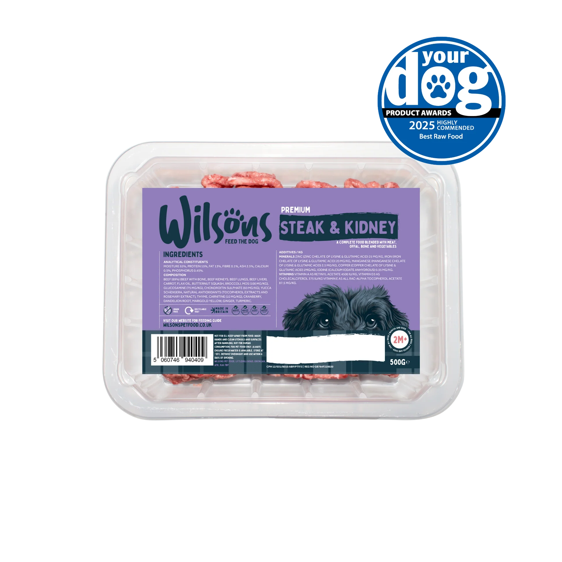 Wilsons Premium Raw Steak and Kidneys