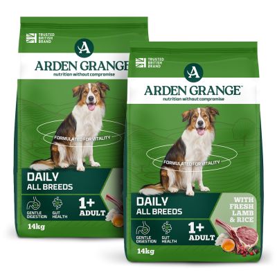 Arden Grange 2 Bag Deal (2 x 12kg) Adult Dog Food Fresh Lamb & Rice