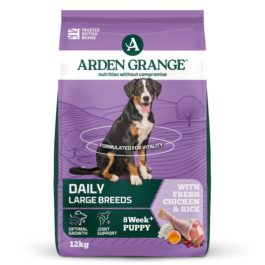 Arden Grange 2 Bag Deal (2 x 12kg) Adult Dog Large Breed Fresh Chicken & Rice