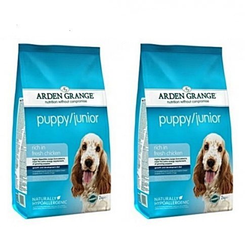 Arden Grange 2 x 12kg 2 Bag Deal Dry Dog Food Puppy/Junior Fresh Chicken