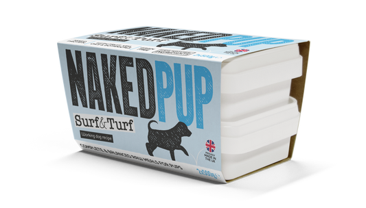Naked Dog Puppy Surf and Turf