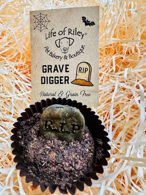 Life Of Riley Halloween Grave Digger Pupcake