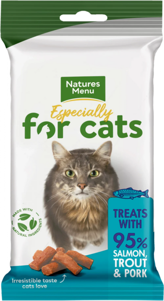 Natures Menu Cat Treats Salmon, Trout & Pork