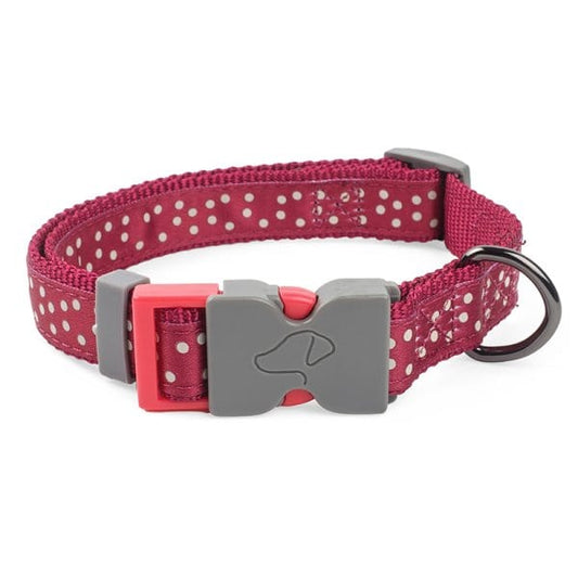 Zoon Burgundy Polka WalkAbout Dog Collar