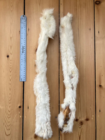 Large Rolled Rabbit Skin with Hair